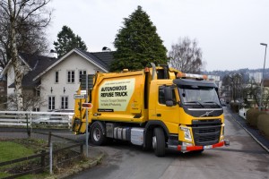 Volvo refuse truck