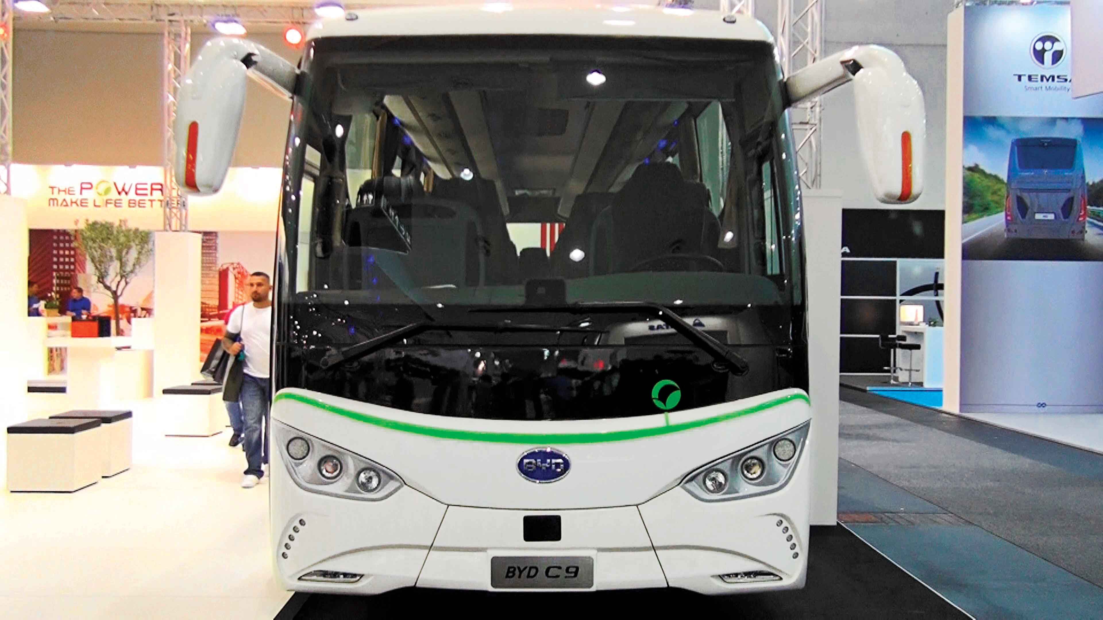 BYD unveils electric long range coach