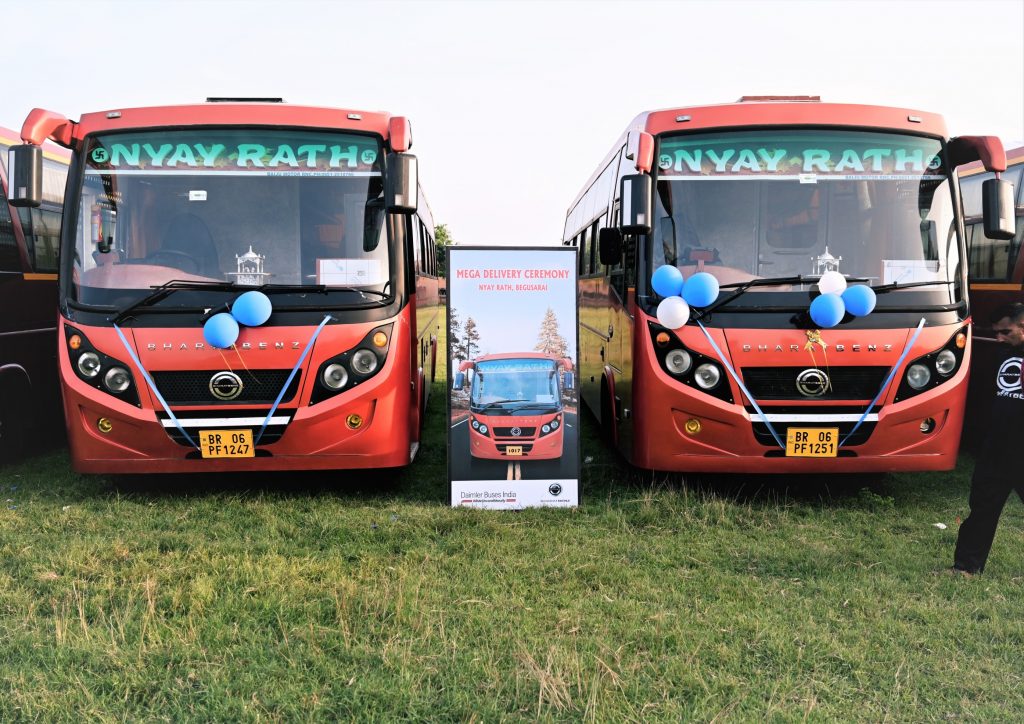BharatBenz Delivers 20 Units of BharatBenz 1017 buses in Begusarai