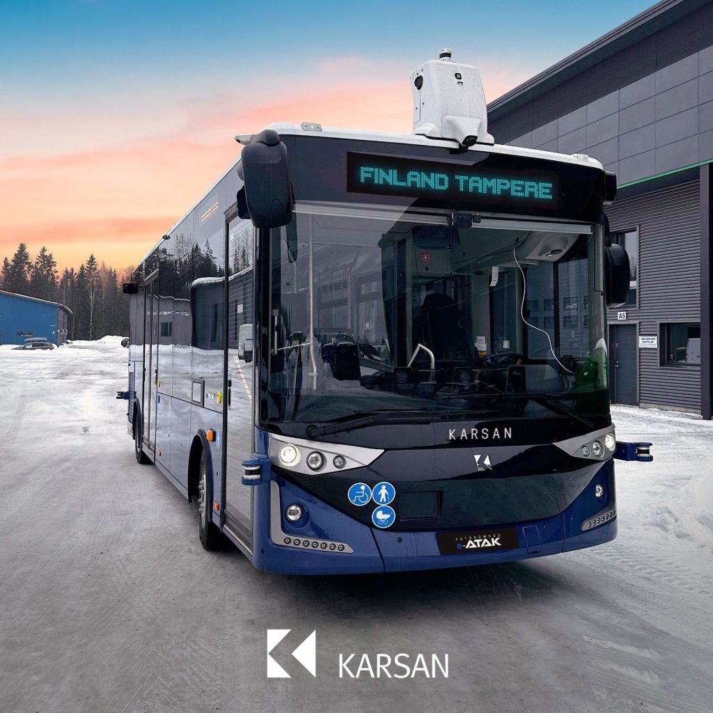 “Karsan Unveils Finland’s First Self-Driving Electric Bus: The Autonomous e-ATAK”