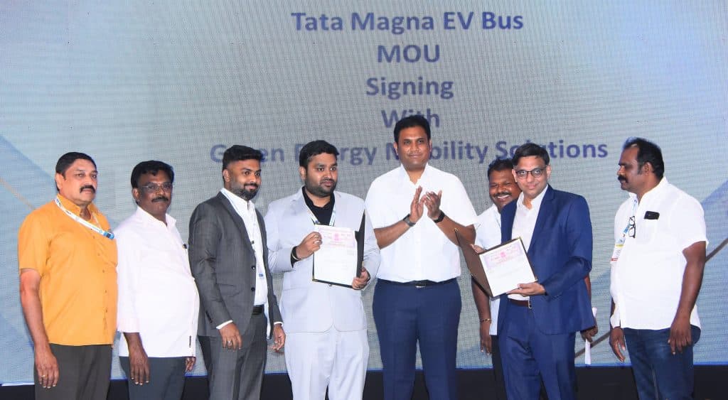 Tata Motors signs MoU with Green Energy Mobility Solutions to supply 100 Magna EV intercity coaches