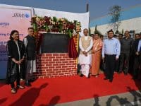 Left to right: Mrs Neelu Arya, Shri S K Arya, Chairman, JBM Group, Acharya Devvrat, Hon’ble Governor of Maharashtra and Gujarat, Mrs Darsana Devi, Mr. Nishant Arya, Vice Chairman, JBM Group.