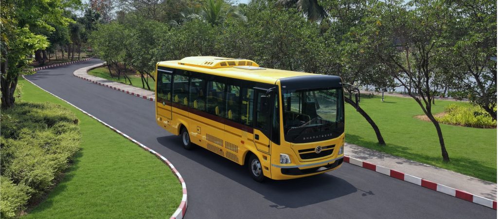 BharatBenz Unveils Torqshift AMT Bus Chassis and 917 Fully Built Bus