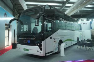 JBM Electric Vehicles launches Electric Luxury Coach at Prawaas 5.0